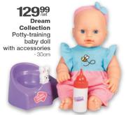 Dream Collection Potty-Training Baby Doll With Accessories 30Cm-Per Set