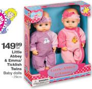 Little Abbey & Emma/Ticklish Twins Baby Dolls 29Cm-Per Set