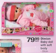 Dimian Baby Doll With Soft Body 33Cm