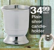 Plain Silver Candle-Holder-Each