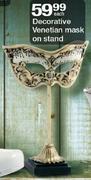 Decorative Venetian Mask On Stand-Each