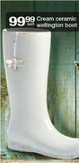 Cream Ceramic Wellington Boot-Each