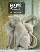 Twin Cat Ornament-Each