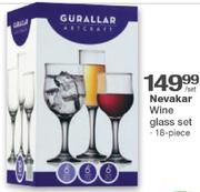 Nevakar Wine Glass Set 18 Piece-Per Set