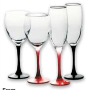 Red/Black Forest Glasses 3 Pack Red/White Wine/Flute