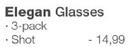 Elegan Glasses 3 Pack Shot-Per Pack