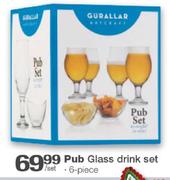 Pub Glass Drink Set 6 Piece-Per Set
