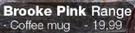 Brooke Pink Range Coffee Mug-Each