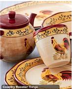 Country Rooster Range Salad Bowl-Each