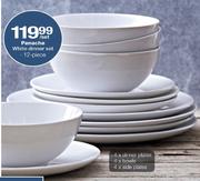 Panache White Dinner Set 12 Piece-Per Set