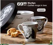 Marilyn Coffee Mugs In Box 4 Pack-Per Pack