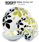 Olive Dinner Set 16 Piece-Per Set