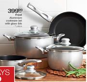 Frost Aluminium Cookware Set With Glass Lids-7 Piece Per Set