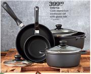 Inferna Cast-Aluminium Cookware Set With Glas Lids-7 Piece Each