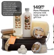 Pure Pleasure Almond Milk Body Range In Gift Box-Per Set