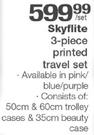 Skyflite 3 Piece Printed Travel Set