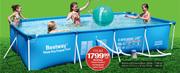 Bestway Steel Framed Rectangular 300x201x66cm 3300Ltr Junior Pool