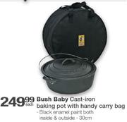 Bush Baby Cast-Iron Baking Pot With Handy Carry Bag