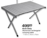 Bush Baby Aluminium Rectangular Camping Table-110cmx70cmx70cm Each