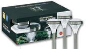 Stainless Steel LED Solar Lights-6's pack