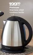 Platinum Stainless Steel Cordless Kettle-1.7L