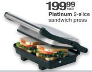 Platinum 2 Slice Sandwich Press