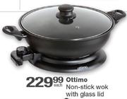 Ottimo Non-Stick Wok With Glass Lid