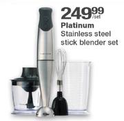 Platinum Stainless Steel Stick Blender Set-Per Set