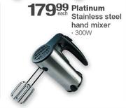 Platinum Stainless Steel Hand Mixer