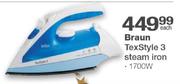 Braun Texstyle 3 Steam Iron-1700W Each