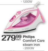 Philips Comfort Care Steam Iron - 2000W Each