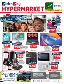 Pick n Pay Hypermarket : Save Smart, Study Smart (02 February - 08 March 2026)
