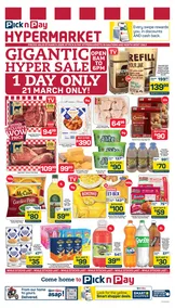 Pick n Pay Hypermarket Gauteng, North West & Free State : Gigantic Hyper Sale (21 March 2026 Only!)