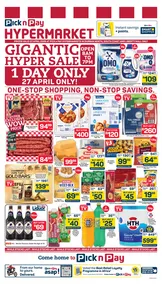 Pick n Pay Hypermarket KwaZulu-Natal : Gigantic Hyper Sale (27 April 2026 Only!)