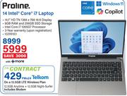 Proline 14 Intel Core i7 Laptop-On A 12.5GB LTE Wireless Plan Incl. Modem