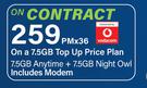 Packard Bell Montenero-C Intel Celeron Laptop-On A 7.5GB Top Up Price Plan Includes Modem