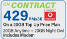 Packard Bell Carrera F3 AMD Ryzen 3 Laptop-On A 20GB Top Up Price Plan Includes Modem