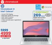 HP Chrome Book 14 Intel Celeron-On Mobile Internet Silver