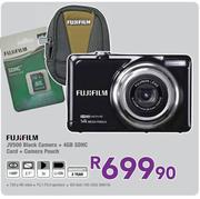 Fujifilm JV500 Black Camera + 4GB SDHC Card + Camera Pouch