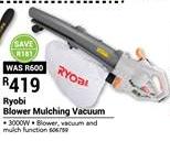 Ryobi Blower Mulching Vacuum
