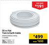 20m Flat Twin & Earth Cable (White) APDFE25WE20
