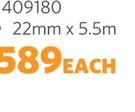 Copper Tube 22mm x 5.5m 409180-Each
