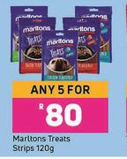 Marltons Treats Strips-For Any 5 x 120g