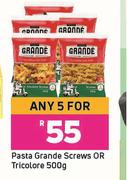 Pasta Grande Screws Or Tricolore-For Any 5 x 500g