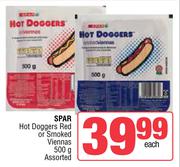 Spar Hot Doggers Red Or Smoked Viennas-500g