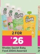 Rhodes Squish Baby Food Assorted-For 2 x 200ml