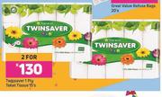 Twinsaver 1 Ply Toilet Tissue-For 2 x 15's