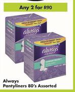 Always Pantyliners Assorted-For Any 2 x 80's