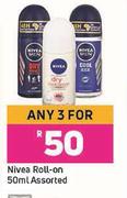 Nivea Roll On Assorted-For Any 3 x 50ml