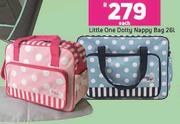 Little One Dotty Nappy Bag 26L-Each